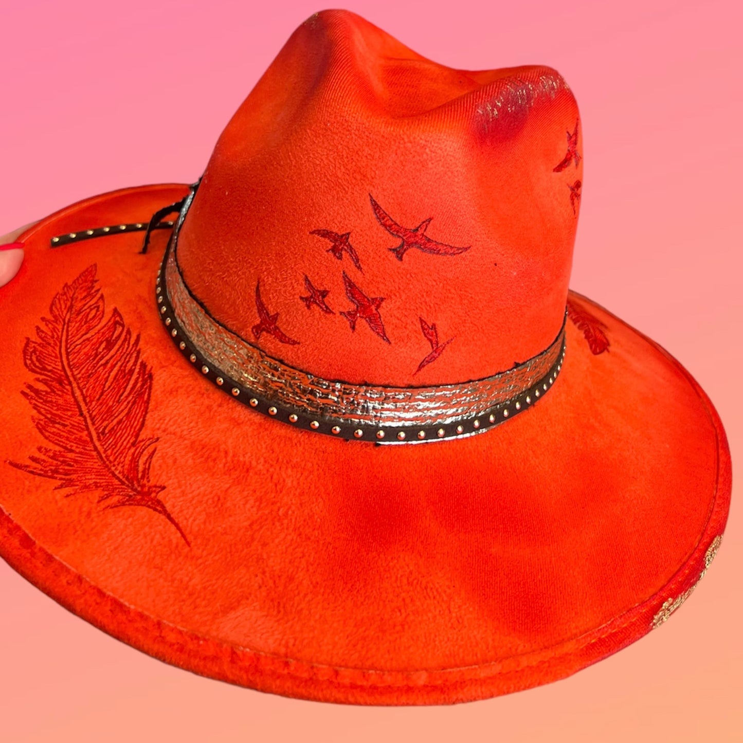 BIRDS OF A FEATHER CUSTOM SUEDE HAT
