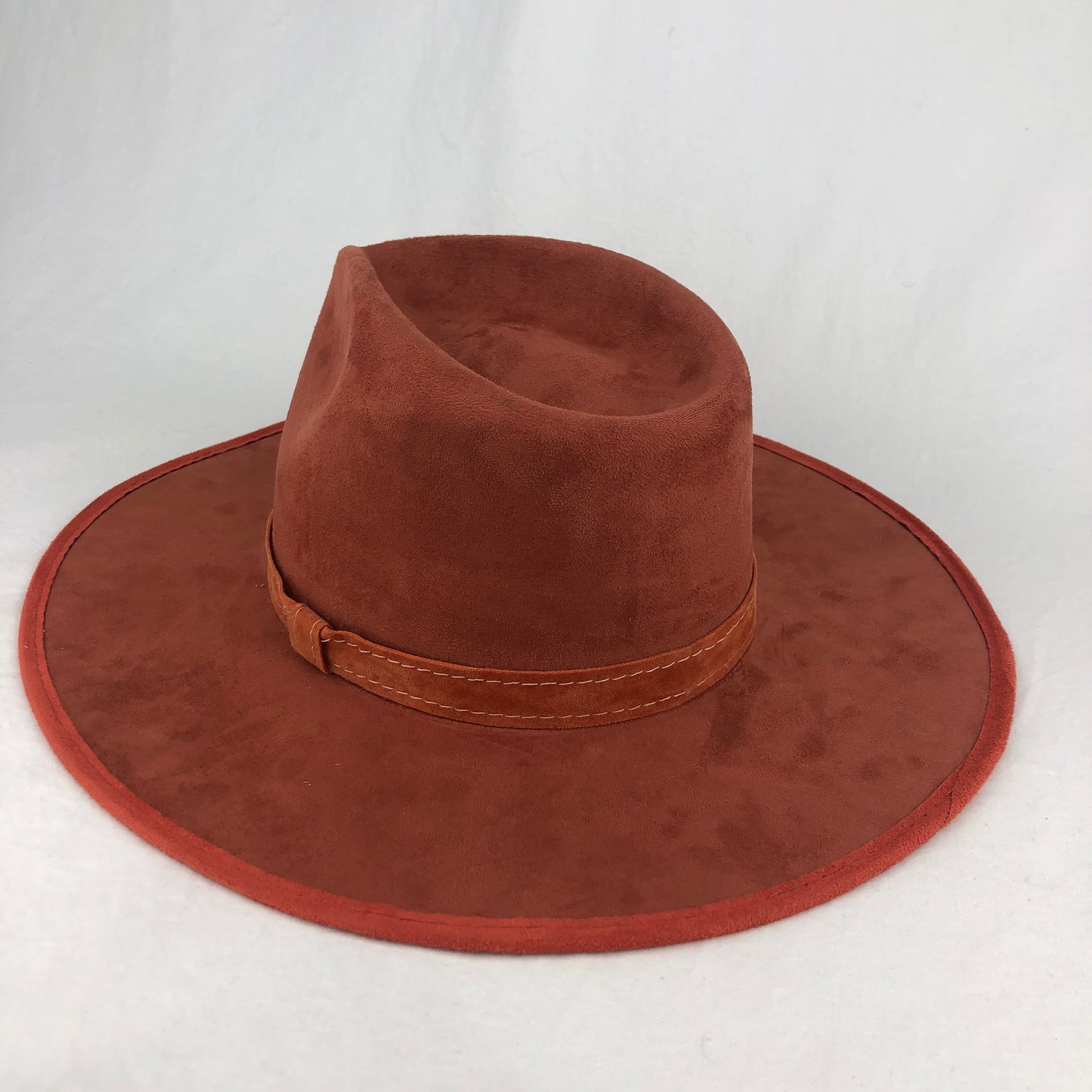 Rust Buzzing Brim Custom Suede Hat